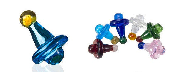1-PC Universal Colored glass UFO carb cap Hat style dome for Quartz banger Nails glass water pipes, dab oil rigs