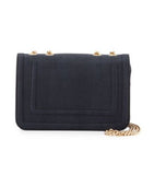 Violet Ray Snake-Print Flap-Top Cross Body Bag Navy