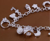 Women/Men's 925 silver bracelet 925 silver fashion jewelry charm bracele Charms