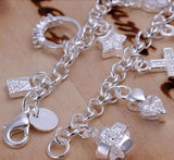 Women/Men's 925 silver bracelet 925 silver fashion jewelry charm bracele Charms