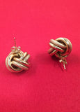 Yellow Gold Twist Knot Earrings Made In Italy