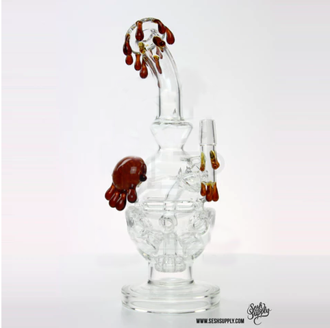 ZELUS - Amber Drips Premium Faberge Egg Style Vapor Rig