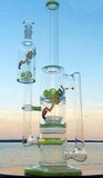 New Design Fashion Glass smoking pipes water pipes glass bongs with sprinkle perc and round liner perc and gear perc recycler oil rigs