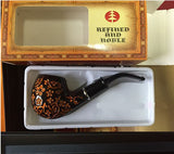 Classic Durable Snuff Resin Pipe Cigar Tube Smoking Tobacco Pipe Golden Pattern