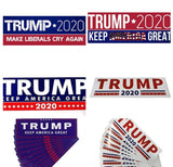 10 PCS -HOT Donald Trump 2020  7.6*22.9cm Bumper Sticker Keep Make America Great Decal