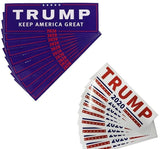 10 PCS -HOT Donald Trump 2020  7.6*22.9cm Bumper Sticker Keep Make America Great Decal