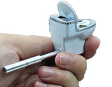 Metal smoking pipe long portable Toliet herb tobacco cigarette pipe snuff snorter