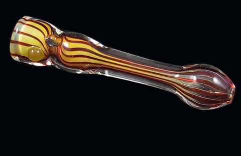 1 pc- Mini spoon pipe tabacco pocket pipe glass smoking color pipe Length: 4.33"