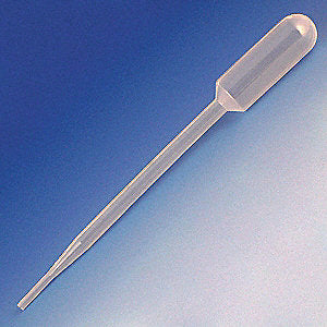 50pcs- Transfer Pipette, 3.0ml Graduated, 5.0ml Capacity, Large Bulb, 155mm, Karter Scientific 206H3
