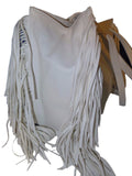 Carlos By Carlos Santana White Georgina Fringe Tote10.75", 11.5", 14", 4", Large