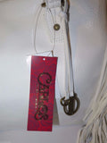 Carlos By Carlos Santana White Georgina Fringe Tote10.75", 11.5", 14", 4", Large
